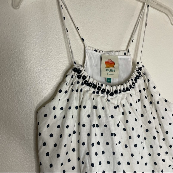 Farm Rio Polka Dot Onca Linen Blouse - Picture 4 of 8